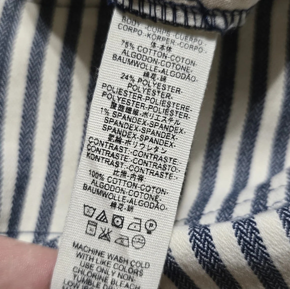 Free People Blue and White Tapered Trousers - Picture 14 of 14